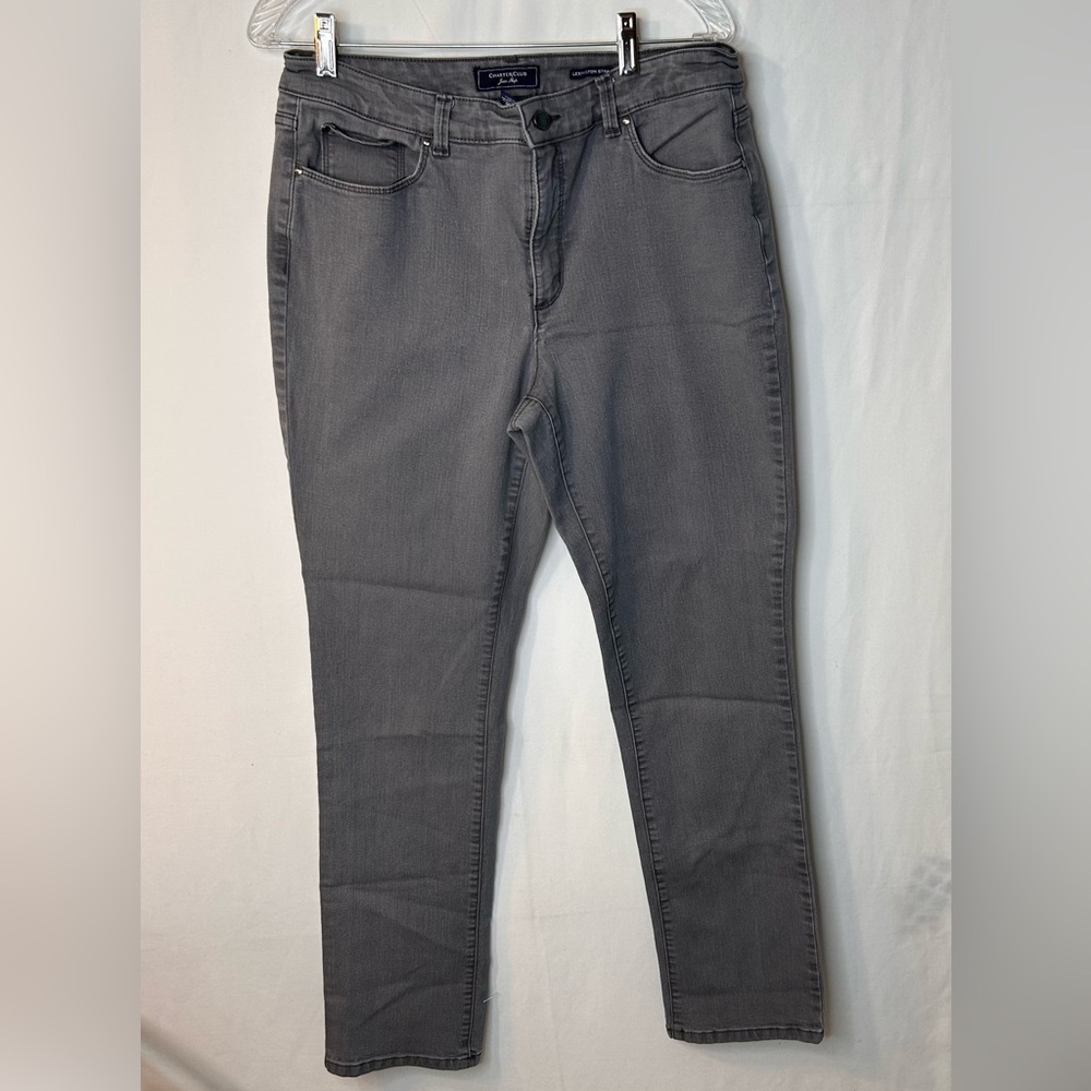 Charter Club Women’s Jeans Lexington Gray Washed Straight Leg Size 12